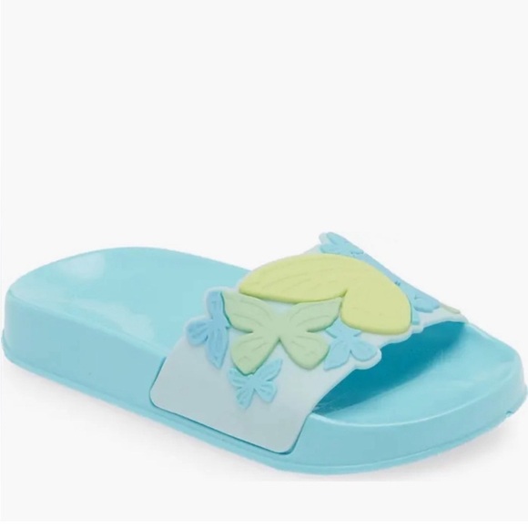 Sophia Webster Mini Junior Blue Butterfly Jelly Sandal Kids Slide Sz UK 3 - Picture 1 of 14